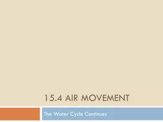 15.4 air movement