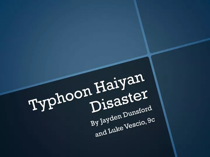 typhoon haiyan disaster
