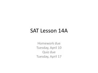 SAT Lesson 14A