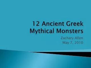 12 Ancient Greek Mythical Monsters