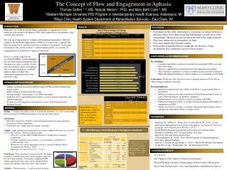 The Concept of Flow and Engagement in Aphasia