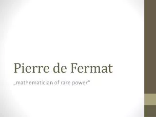 pierre de fermat