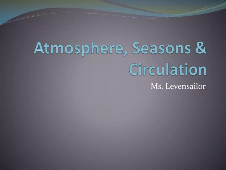 atmosphere seasons circulation