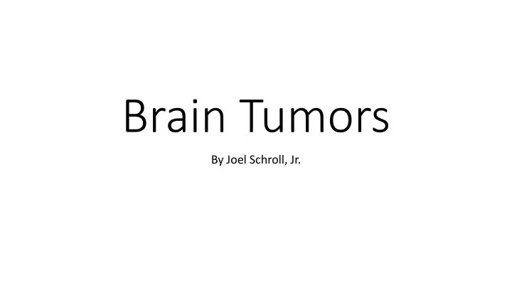 brain tumors