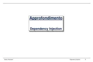 approfondimento dependency injection