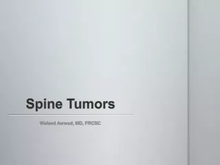 Spine Tumors
