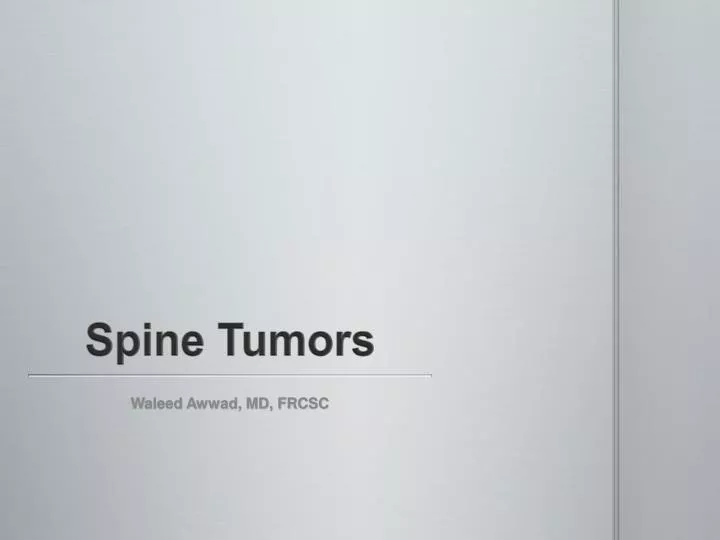 spine tumors