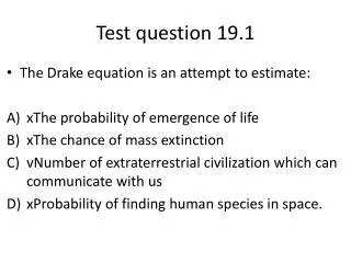 Test question 19.1