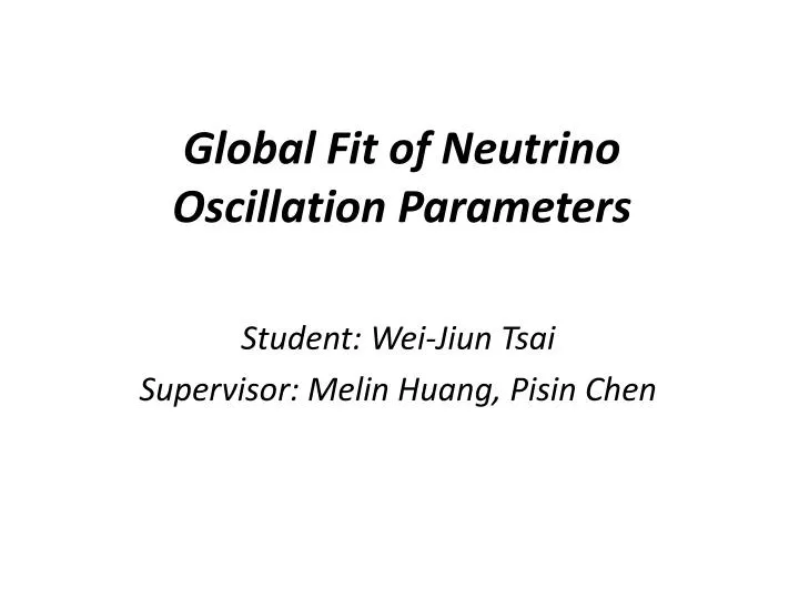 global fit of neutrino oscillation parameters
