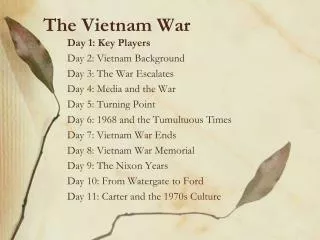 The Vietnam War