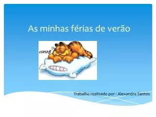 as minhas f rias de ver o