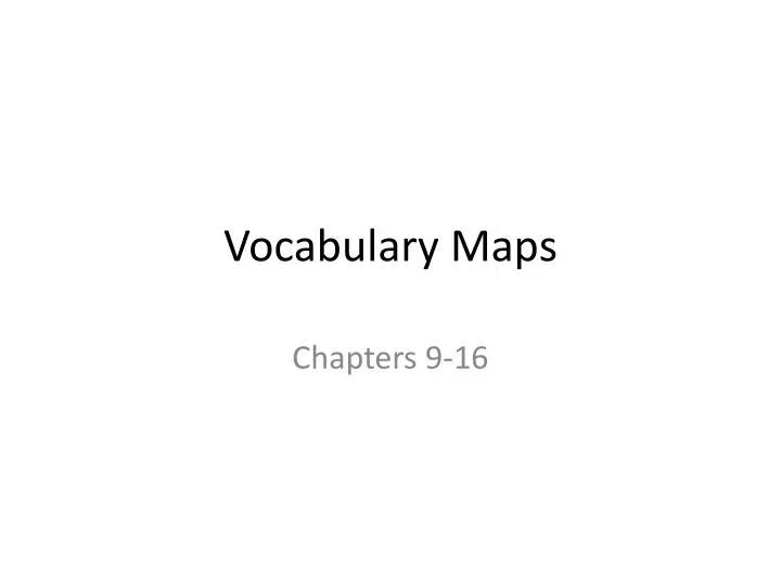 vocabulary maps