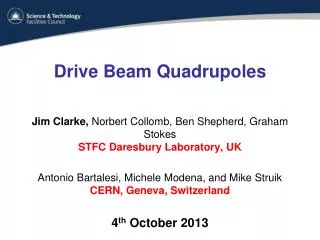 Drive Beam Quadrupoles