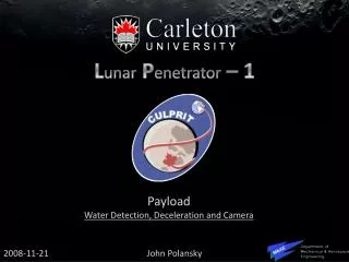 Payload Water Detection, Deceleration and Camera