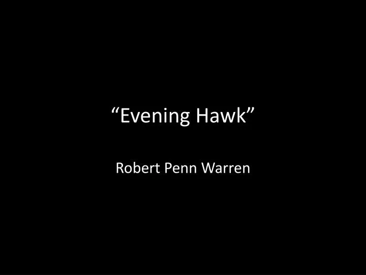 evening hawk