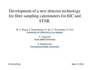 Development of a new detector technology for fiber sampling calorimeters for EIC and STAR.