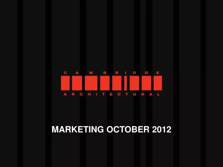 marketing october 2012