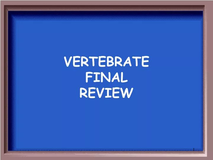 vertebrate final review