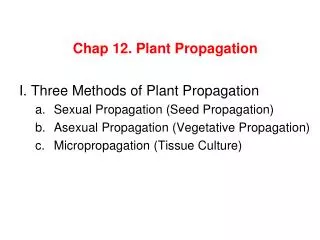 Chap 12. Plant Propagation