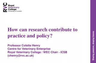 How can research contribute to practice and policy? Professor Colette Henry
