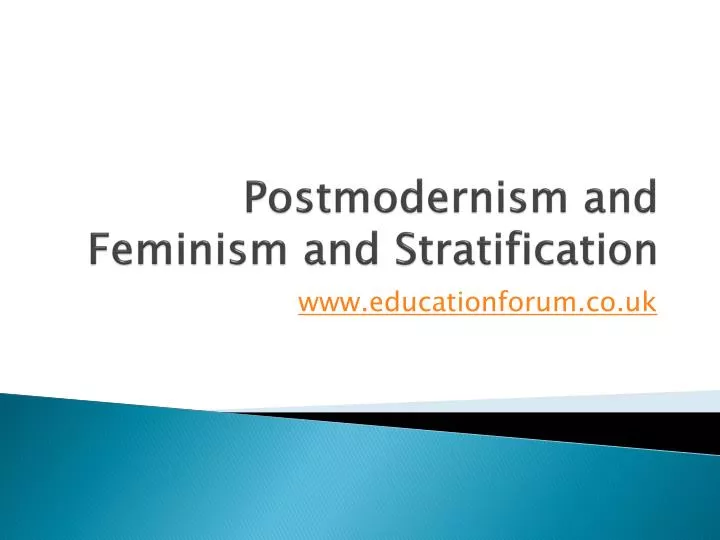 postmodernism and feminism and stratification