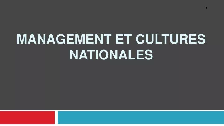 management et cultures nationales