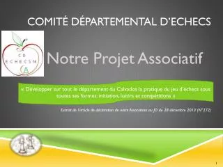 comit d partemental d echecs