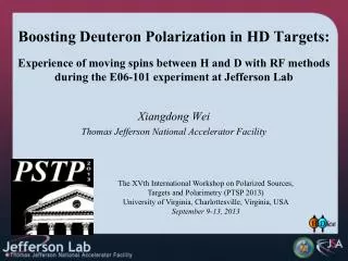 xiangdong wei thomas jefferson national accelerator facility