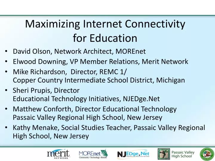 maximizing internet connectivity for education