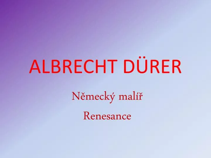 albrecht d rer