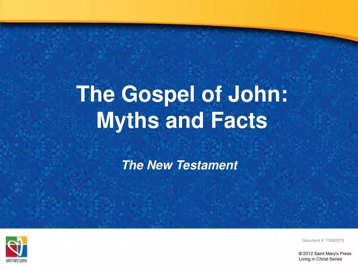 the gospel of john myths and facts