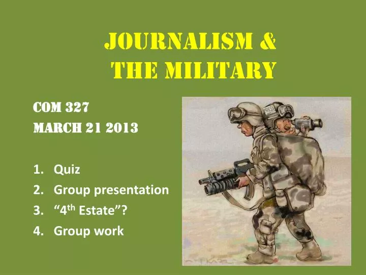 journalism the military