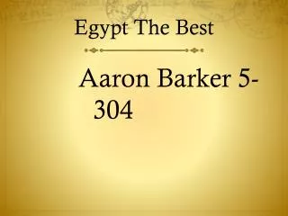 Egypt The Best