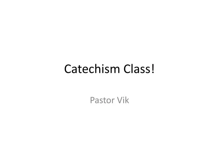 catechism class