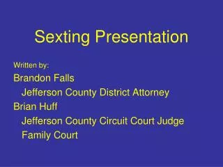 Sexting Presentation