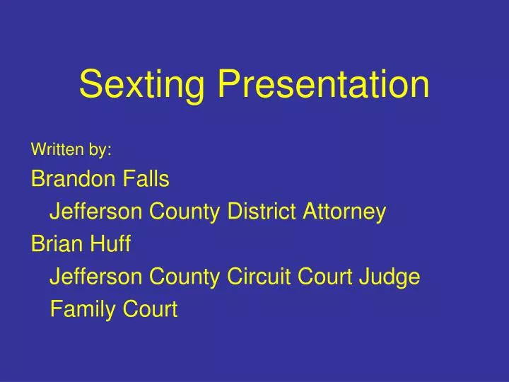 sexting presentation