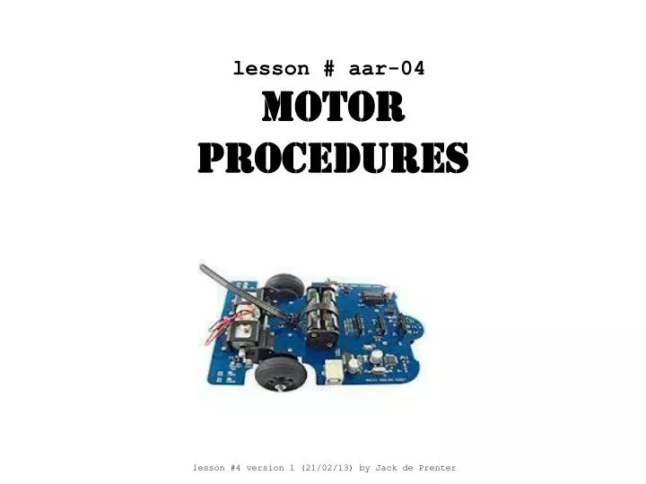 motor procedures