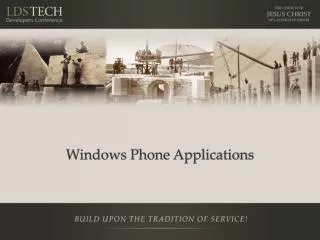 Windows Phone Applications