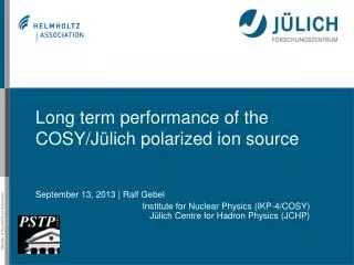 Long term performance of the COSY/Jülich polarized ion source