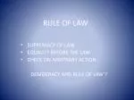 RULE OF LAW - slide 1