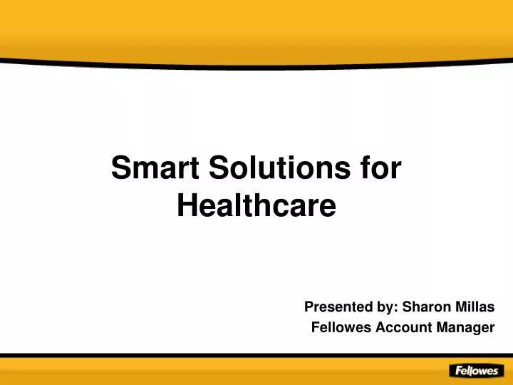 smart solutions for healthcare