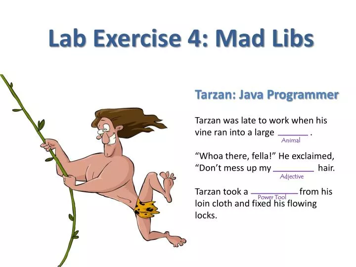 lab exercise 4 mad libs
