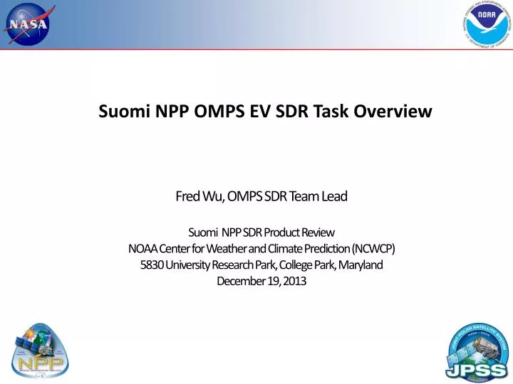 suomi npp omps ev sdr task overview