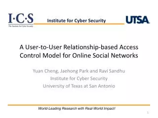 A User-to-User Relationship-based Access Control Model for Online Social Networks