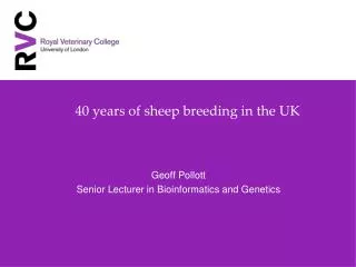40 years of sheep breeding in the UK
