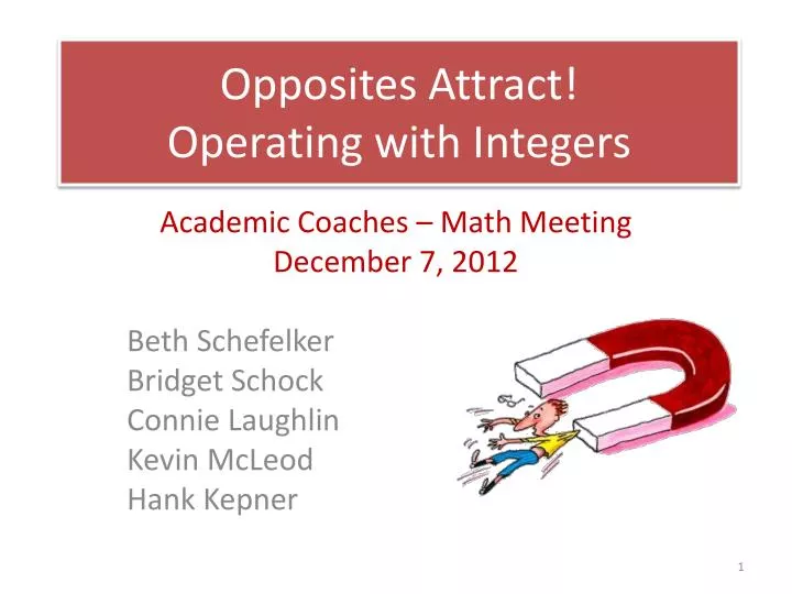 opposites attract operating with integers