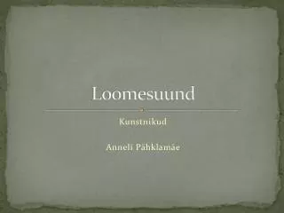 loomesuund