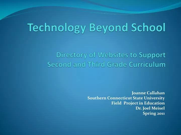 technology beyond school directory of websites to support second and third grade curriculum