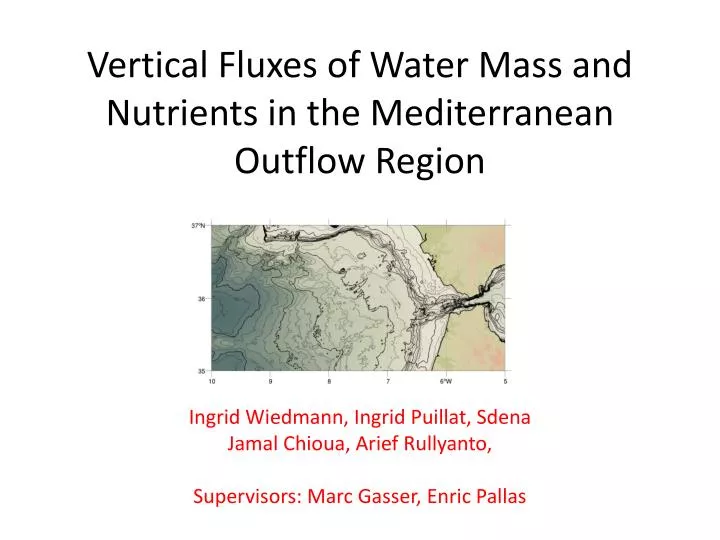 vertical fluxes of water mass and nutrients in the mediterranean outflow region