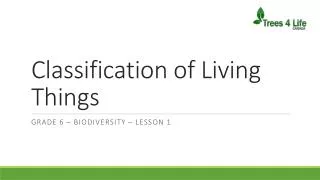 Classification of Living Things